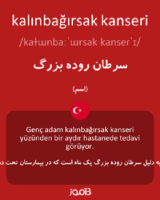  تصویر kalınbağırsak kanseri - دیکشنری انگلیسی بیاموز