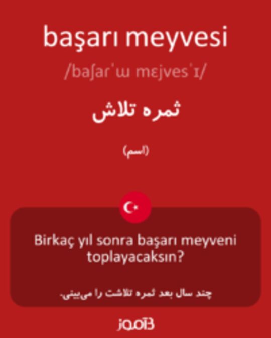  تصویر başarı meyvesi - دیکشنری انگلیسی بیاموز