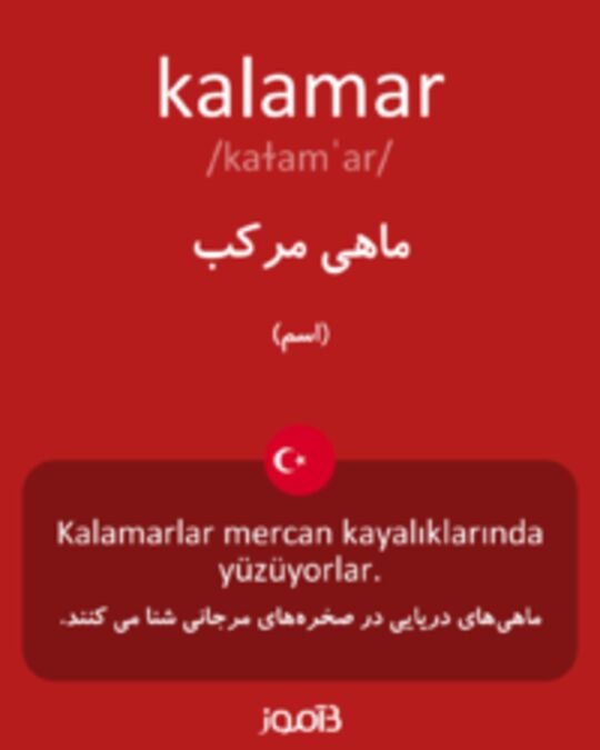  تصویر kalamar - دیکشنری انگلیسی بیاموز