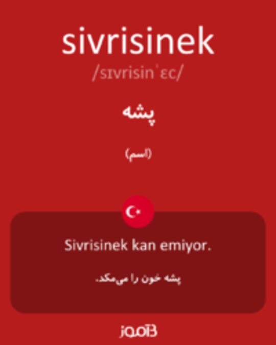  تصویر sivrisinek - دیکشنری انگلیسی بیاموز