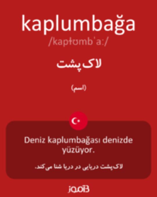  تصویر kaplumbağa - دیکشنری انگلیسی بیاموز