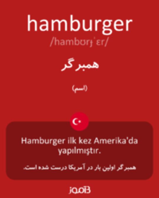  تصویر hamburger - دیکشنری انگلیسی بیاموز