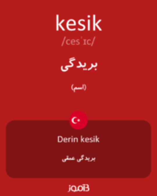  تصویر kesik - دیکشنری انگلیسی بیاموز