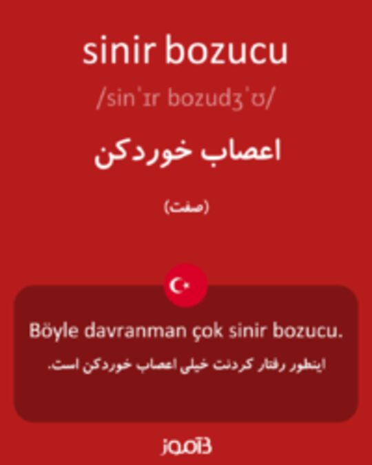  تصویر sinir bozucu - دیکشنری انگلیسی بیاموز