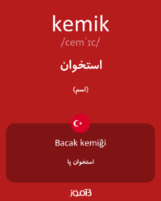  تصویر kemik - دیکشنری انگلیسی بیاموز