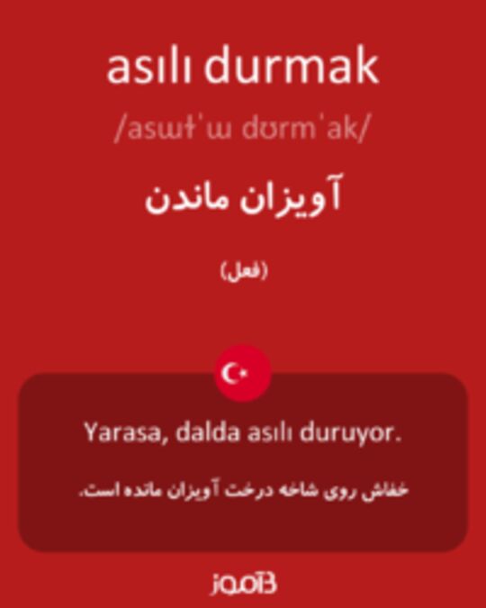  تصویر asılı durmak - دیکشنری انگلیسی بیاموز