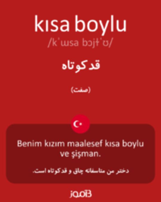  تصویر kısa boylu - دیکشنری انگلیسی بیاموز