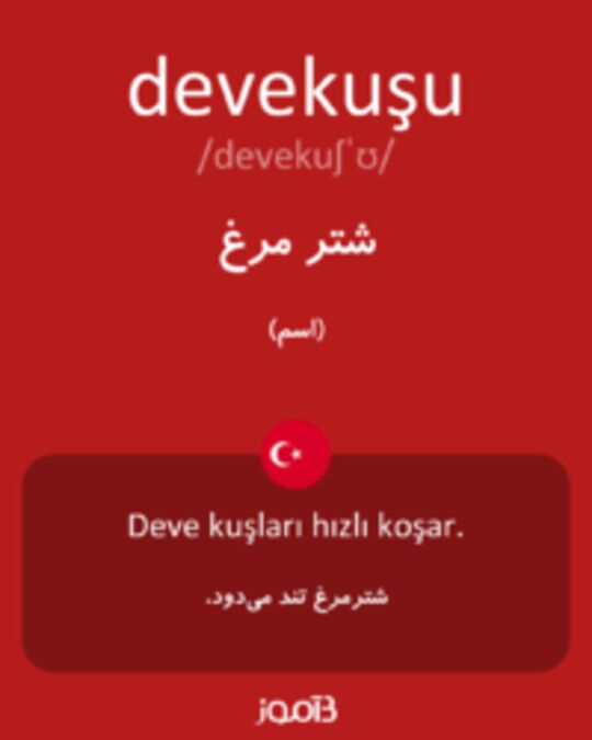  تصویر devekuşu - دیکشنری انگلیسی بیاموز