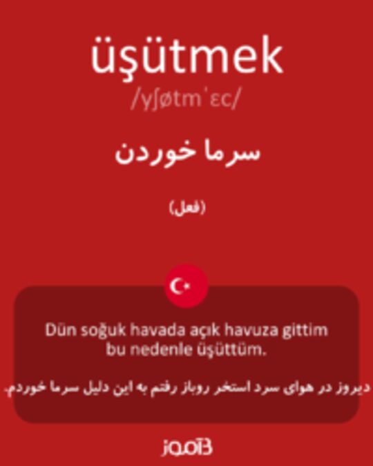  تصویر üşütmek - دیکشنری انگلیسی بیاموز