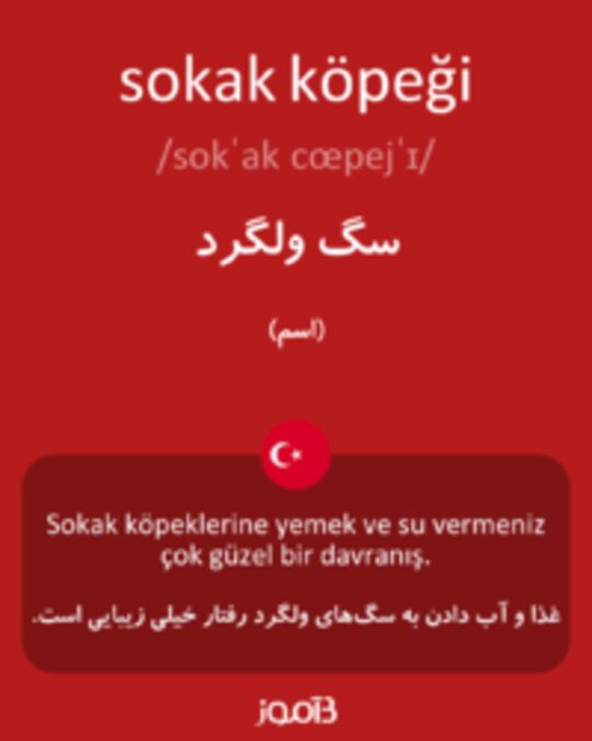  تصویر sokak köpeği - دیکشنری انگلیسی بیاموز